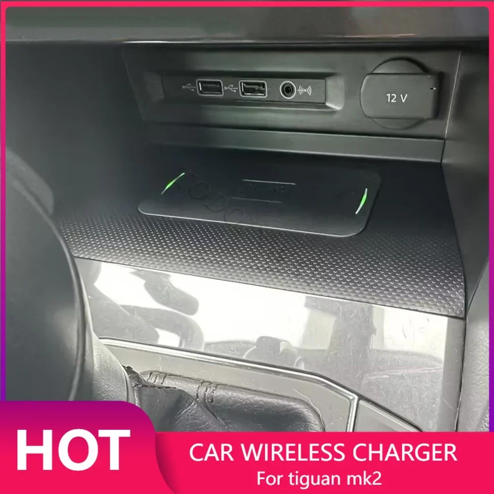 Wireless Phone Charger Pad - Pengisi Daya Nirkabel Mobil untuk Volkswagen