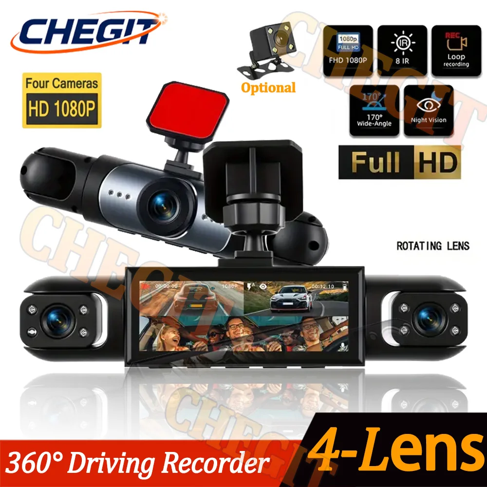 BARU 360 °   Kamera Mobil 1080 - Panoramic Dash Cam 360 ulasan dan harga