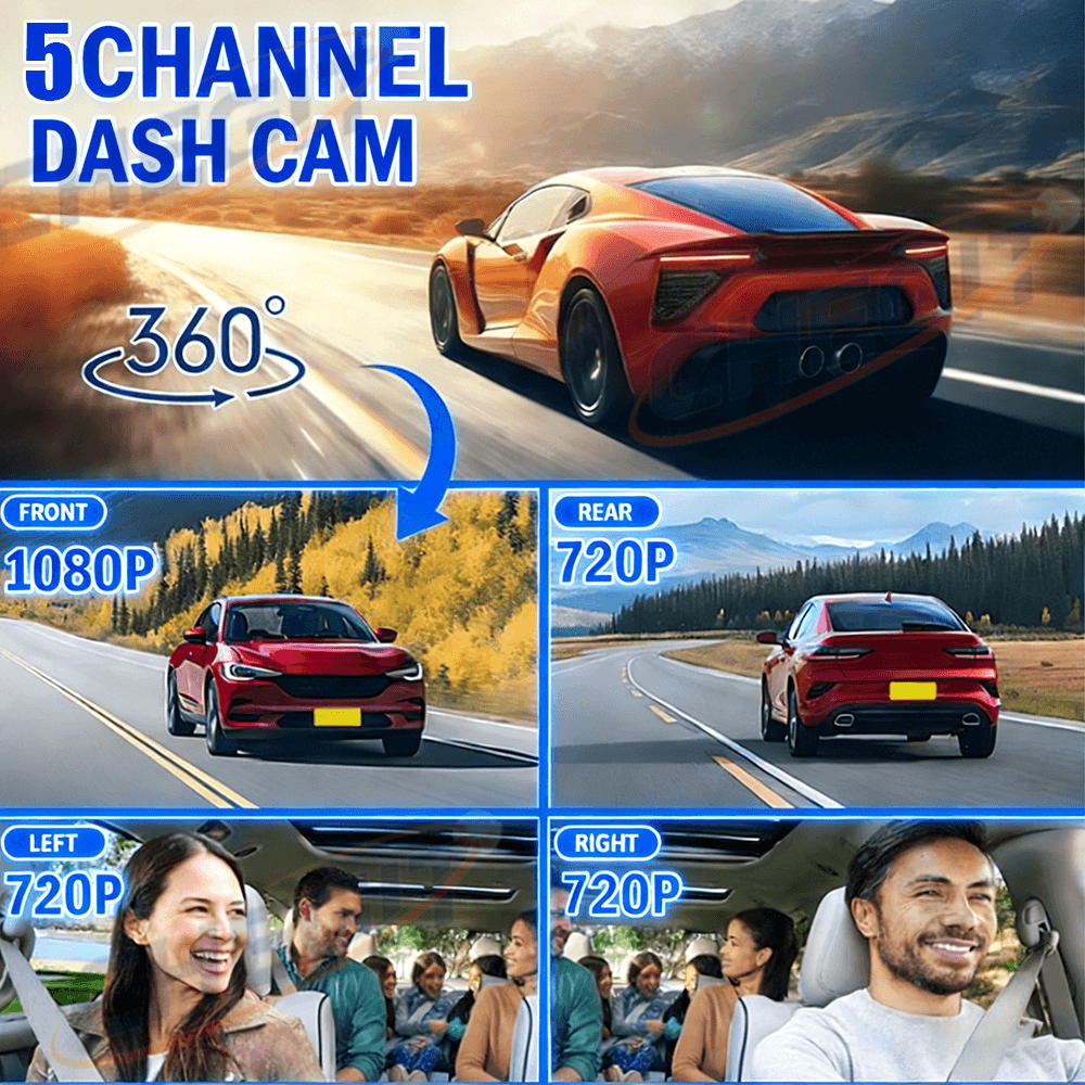 2026 BARU 3/5Kamera DVR Mobil  - Panoramic Dash Cam 360 ulasan dan harga