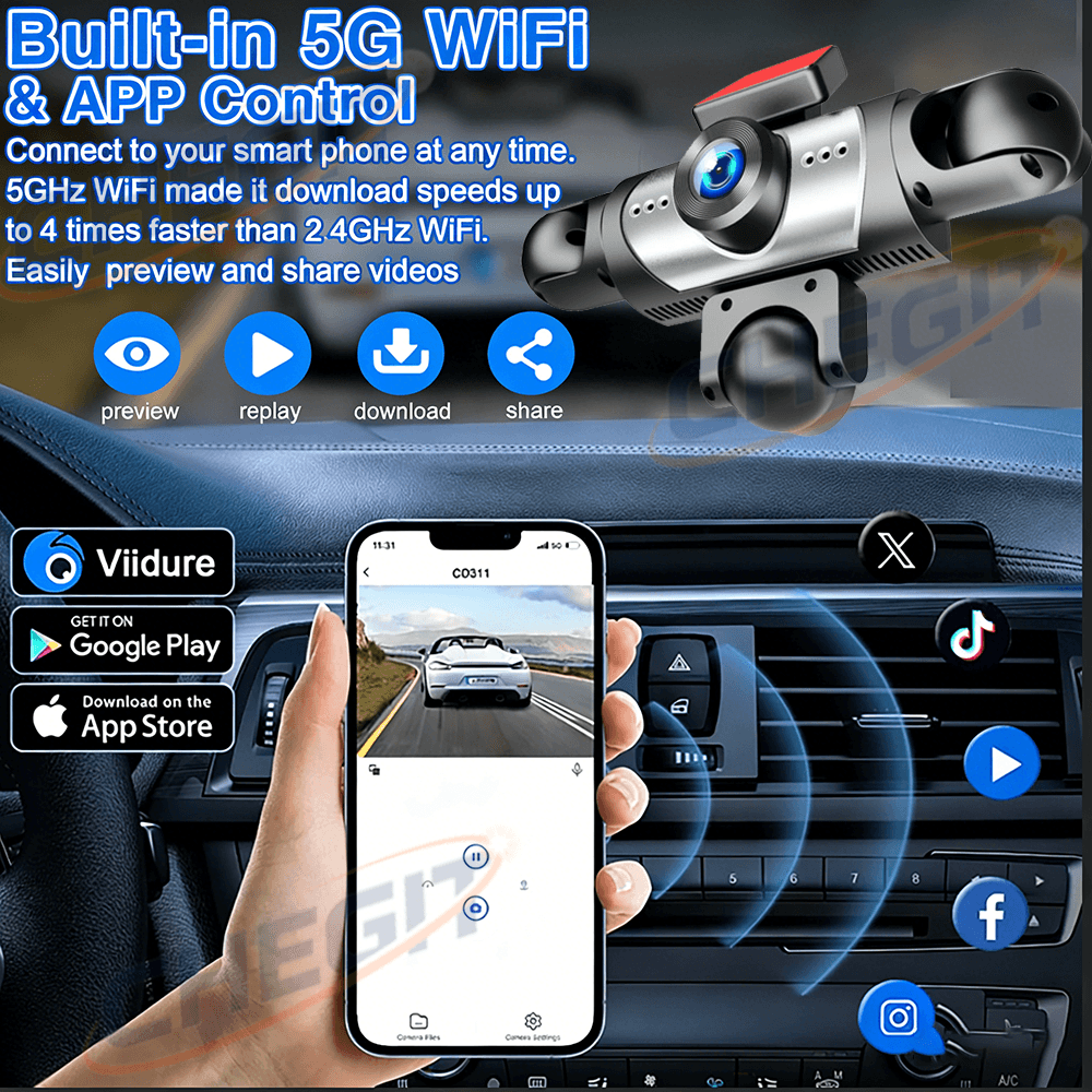 2026 BARU 3/5Kamera DVR Mobil  - Panoramic Dash Cam 360 ulasan dan harga