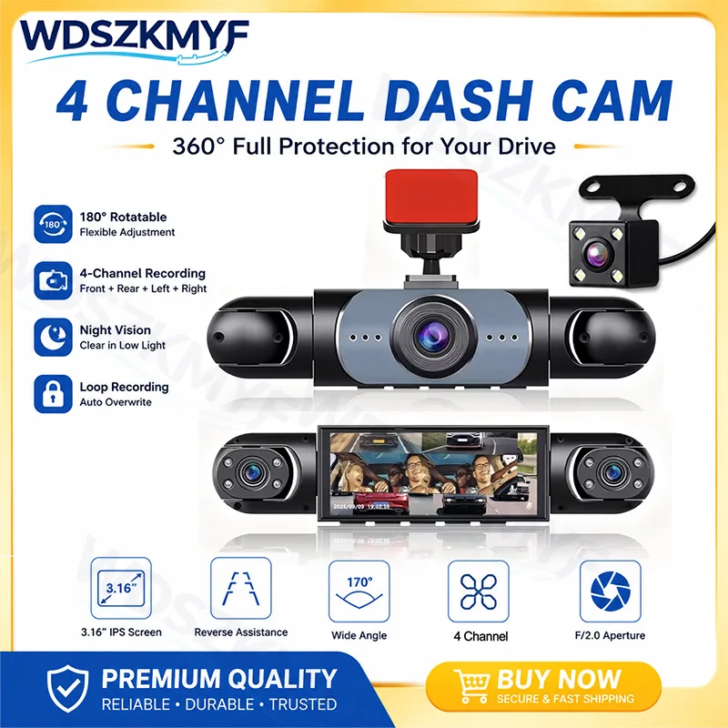 360 °   Kamera DashCam Panoram - Panoramic Dash Cam 360 ulasan dan harga