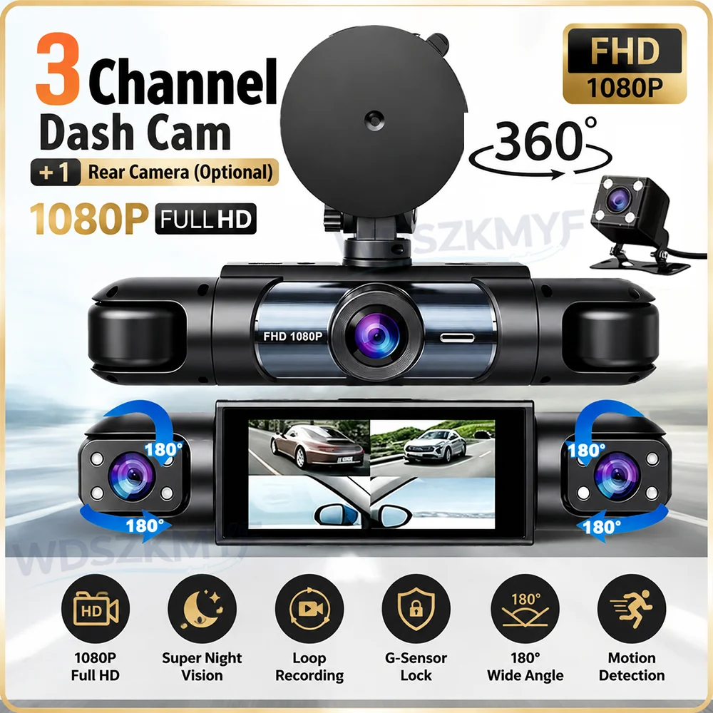 HD 1080P 3/4H 360 °   Kamera D - Panoramic Dash Cam 360 ulasan dan harga
