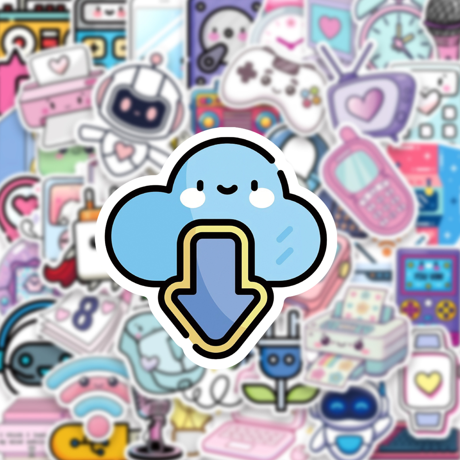 50Pcs Stiker Elektronik Lucu k - Electronics Gadgets To Gift ulasan dan harga